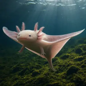 Axolotl + Manta ray